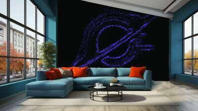 Black hole, a region of spacetime where gravity is so strong that nothing can escape from it. Wall mural