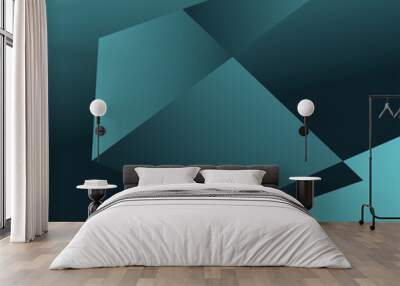 Abstract geometric background design shape,vector illustration,modern gradient blue and black background Wall mural