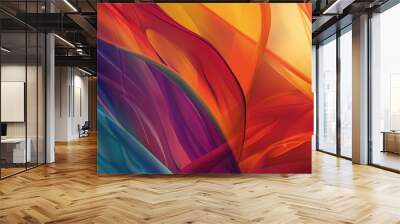 4K Abstract wallpaper colorful design, shapes and textures, colored background. Illustration Wall mural