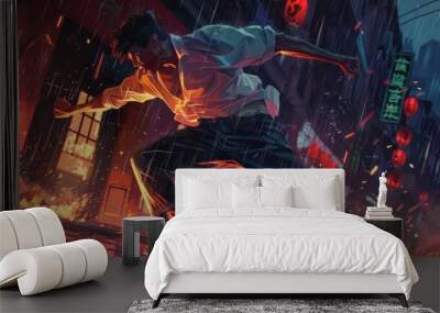 deadly kick  Wall mural