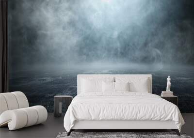 Texture dark concrete floor with mist or fog  Wall mural