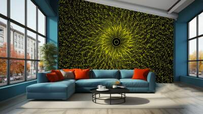 Abstract science or technology background. Network illustration with particle. 3D grid surface. Wall mural