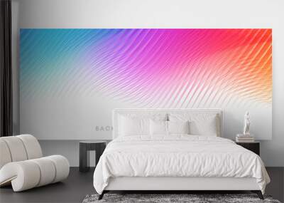 Abstract wavy background with dynamic effect. Modern screen design for mobile app and web. 3d vector illustration for brochure, banner, flyer or presentation. Wall mural