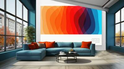 Abstract wavy background with dynamic effect. Modern screen design for mobile app and web. 3d vector illustration for brochure, banner, flyer or presentation. Wall mural