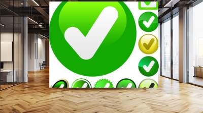 Approved vector buttons. Wall mural