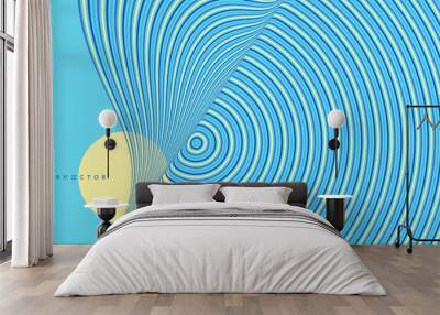 background with optical illusion. pattern can be used as a template for brochure, annual report, mag Wall mural