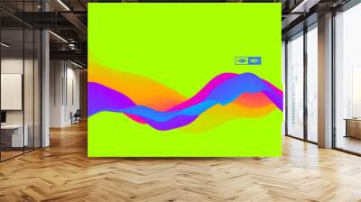 Colorful Abstract Background. Dynamic Effect. Motion Vector Illu Wall mural