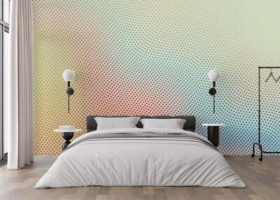 Halftone gradient background. Vibrant trendy texture, with blending colors. Cover design template. 3d network design with particles. Can be used for advertising, marketing, presentation. Wall mural