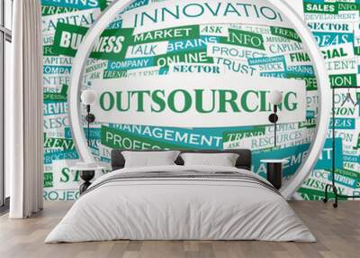 OUTSOURCING. Word cloud concept illustration.   Wall mural