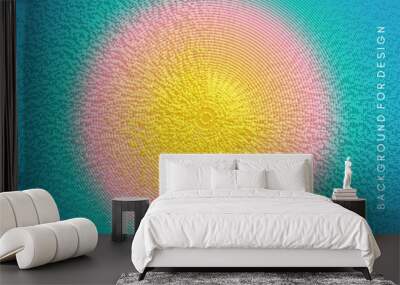 Sun circle abstract background. Pattern made of color spheres. Design for banner, flyer, poster, cover or brochure. Vector illustration. Wall mural