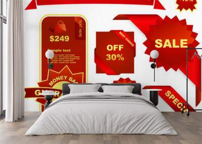 Vector great collection of sale elements Wall mural