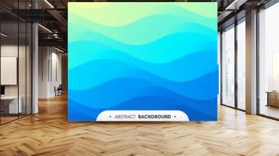 Water surface. Blue abstract background. Vector illustration for design. Wall mural