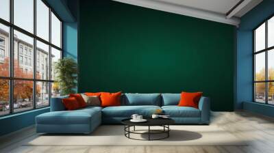 Dark green and emerald green gradient background.  Wall mural