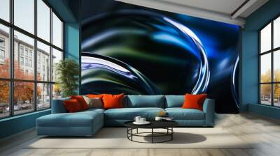 abstract blue glass effect website presentation background Wall mural