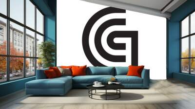 Letter GC creative monogram logo design Wall mural