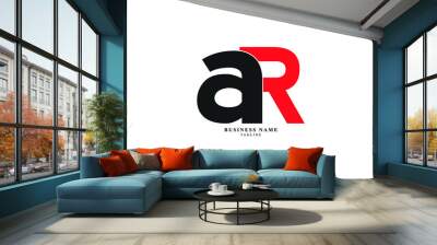 AR, RA, Abstract initial monogram letter alphabet logo design Wall mural