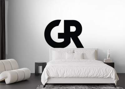 GR, RG, Abstract initial monogram letter alphabet logo design Wall mural