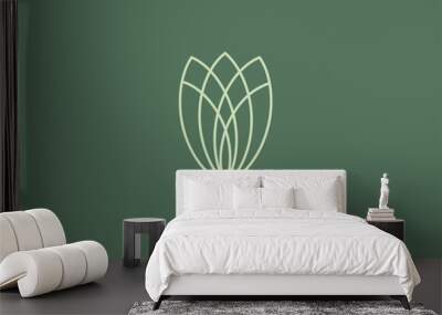 Abstract linear logo icon flower pattern for your company Wall mural