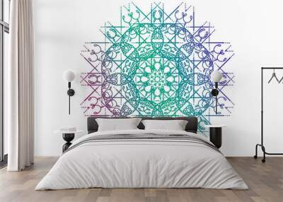 Hand Drawn Mandala Coloring Book Wall mural