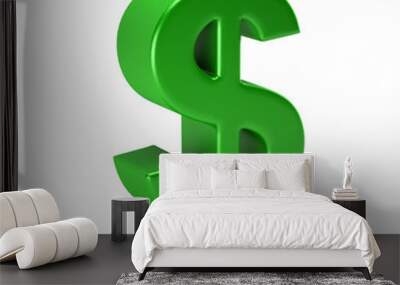 dollar green symbol in style Wall mural