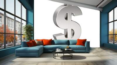 Dollar Platinum Symbol in style. 3D Render Illustration Wall mural