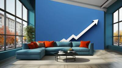 Graph Arrow of Improvement. 3D Render Illustration. Wall mural