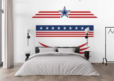 usa star flag logo design elements Wall mural