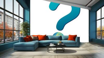 question mark blue ii Wall mural