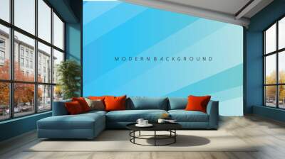 Abstract blue modern elegant design background Wall mural