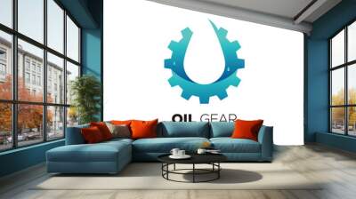 gear oil colorful logo gradient design Wall mural