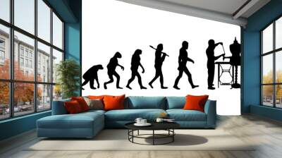 evolution sewing 2 Wall mural