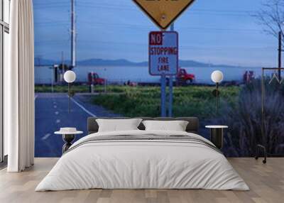 dead end road sign Wall mural