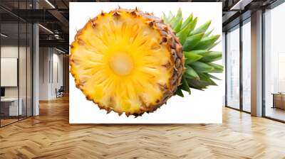 a tropical pineapple slices with rough skin Wall mural