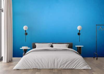 Beautiful blue gradient background with smooth and wall texture Wall mural