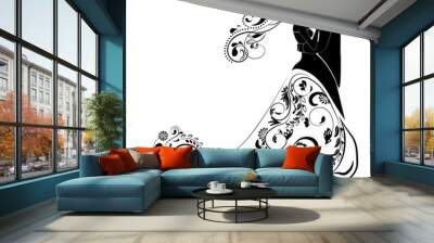 groom and bride Wall mural