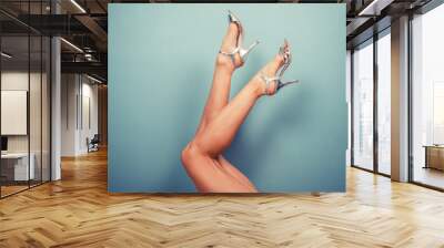 sexy female legs in high heels Wall mural