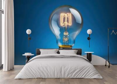 Light bulb with open book. idea tip education, knowledge creates ideas Wall mural