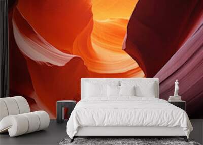 Limestone, shale and sandstone texture. Natural background. The winding walls Wall mural