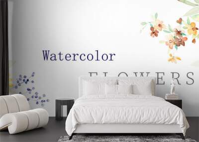  watercolor flower illustration Wall mural