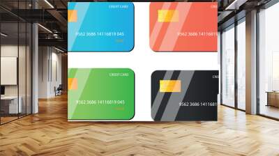 credit card illustration Wall mural