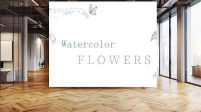 
Illustration of watercolor iris flowers Wall mural