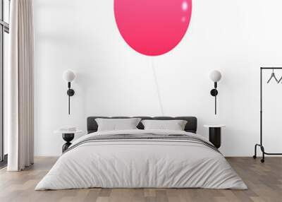 Clip art of red balloon design Wall mural