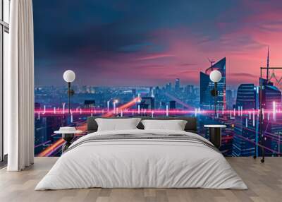 background with lots of light spots Wall mural