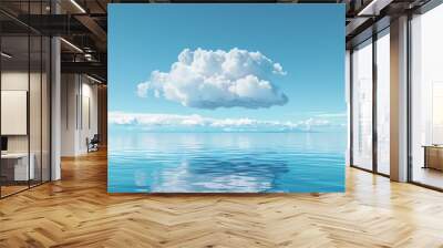 blue sky with clouds Wall mural