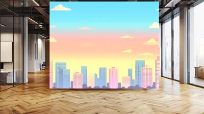 city skyline Wall mural