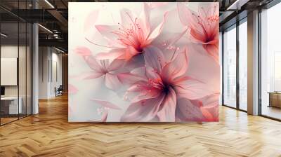 pink lily flower Wall mural