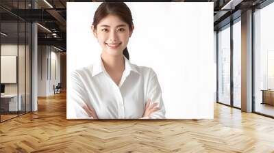 portrait of a smiling businesswoman Wall mural