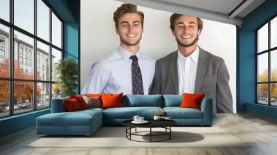 portrait of two businessmen Wall mural