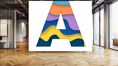 Colorful letter A Wall mural