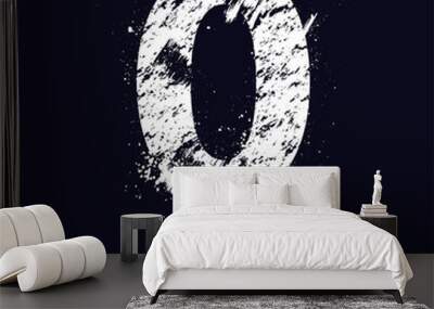 Grunge number zero Wall mural